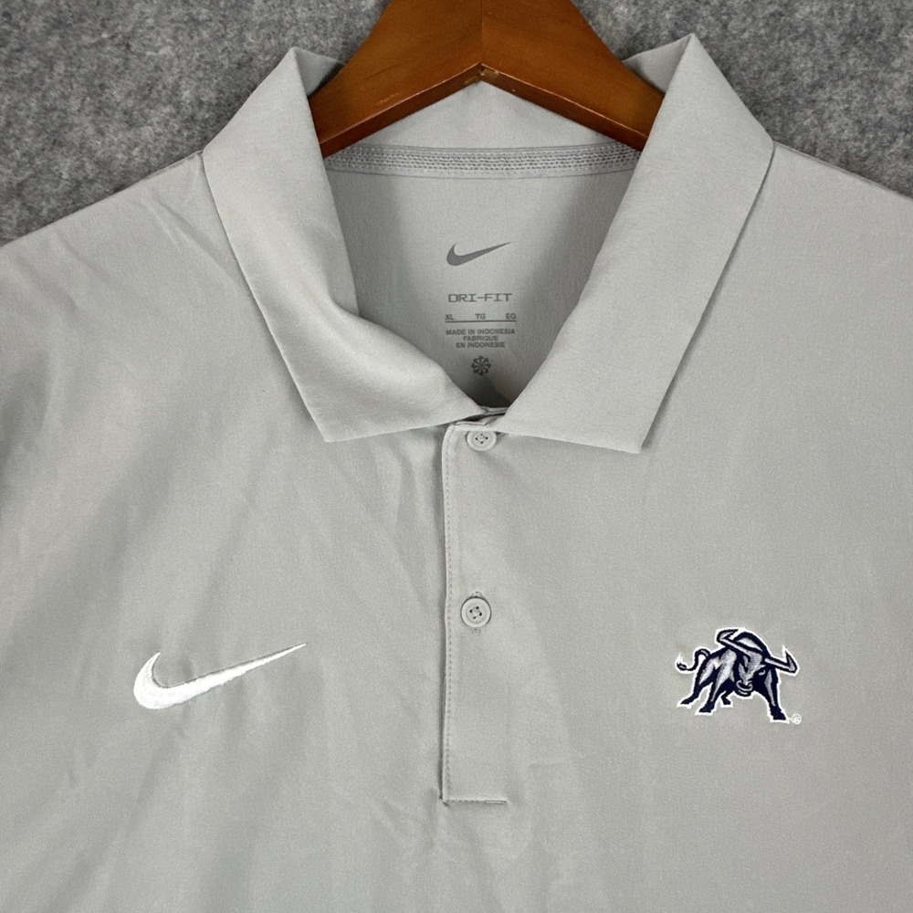 Nike Woven Polo Mens XL Gray Utah State Aggies Lightweight Dri-FIT ZMDV6805D EUC